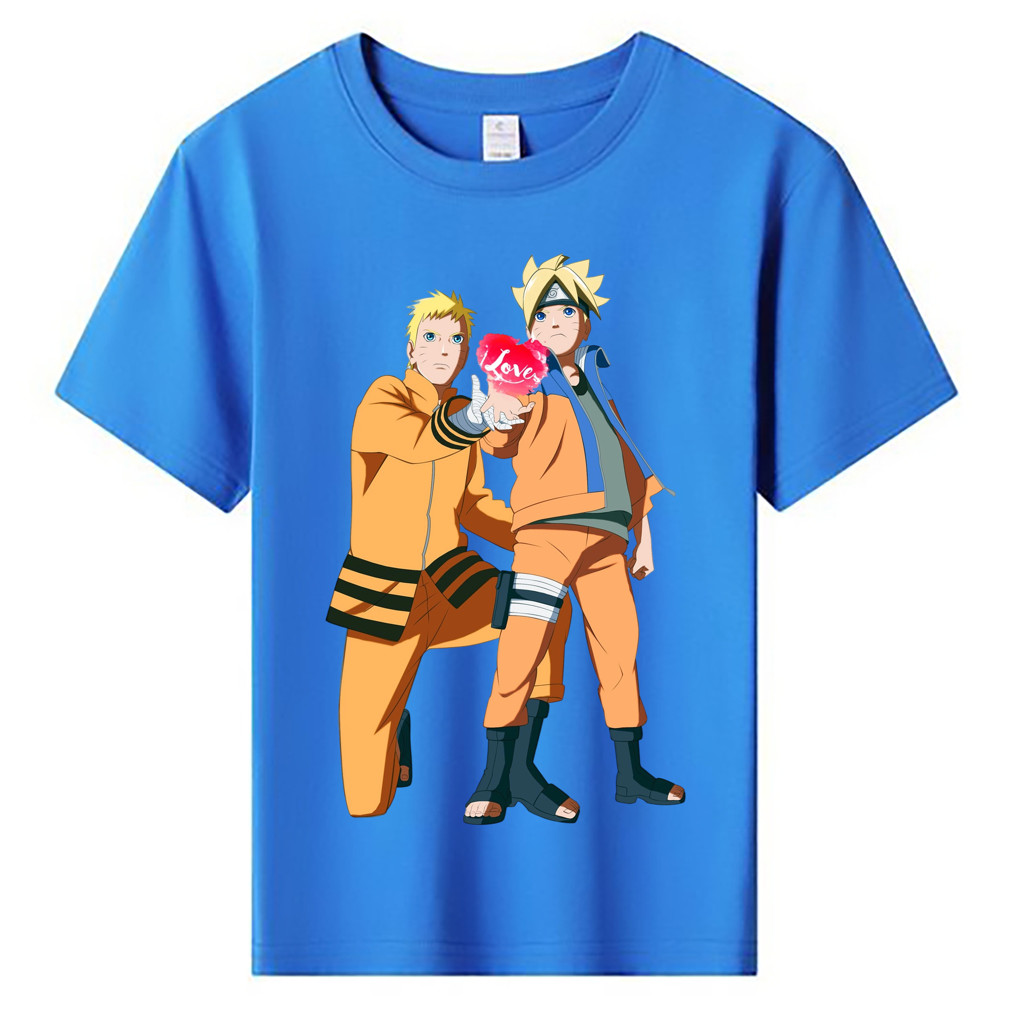 （画像用） NARUTO -ナルト- うずまき ボルト Uzumaki Boruto 綿100％キッズTシャツ（フロントプリント）